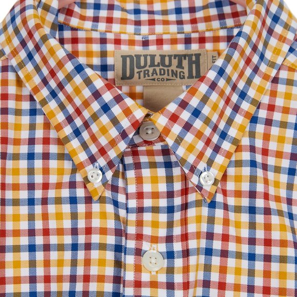 Duluth Trading Co Trim Fit Cotton Button Down Men's Large Tall - Picture 3 of 6